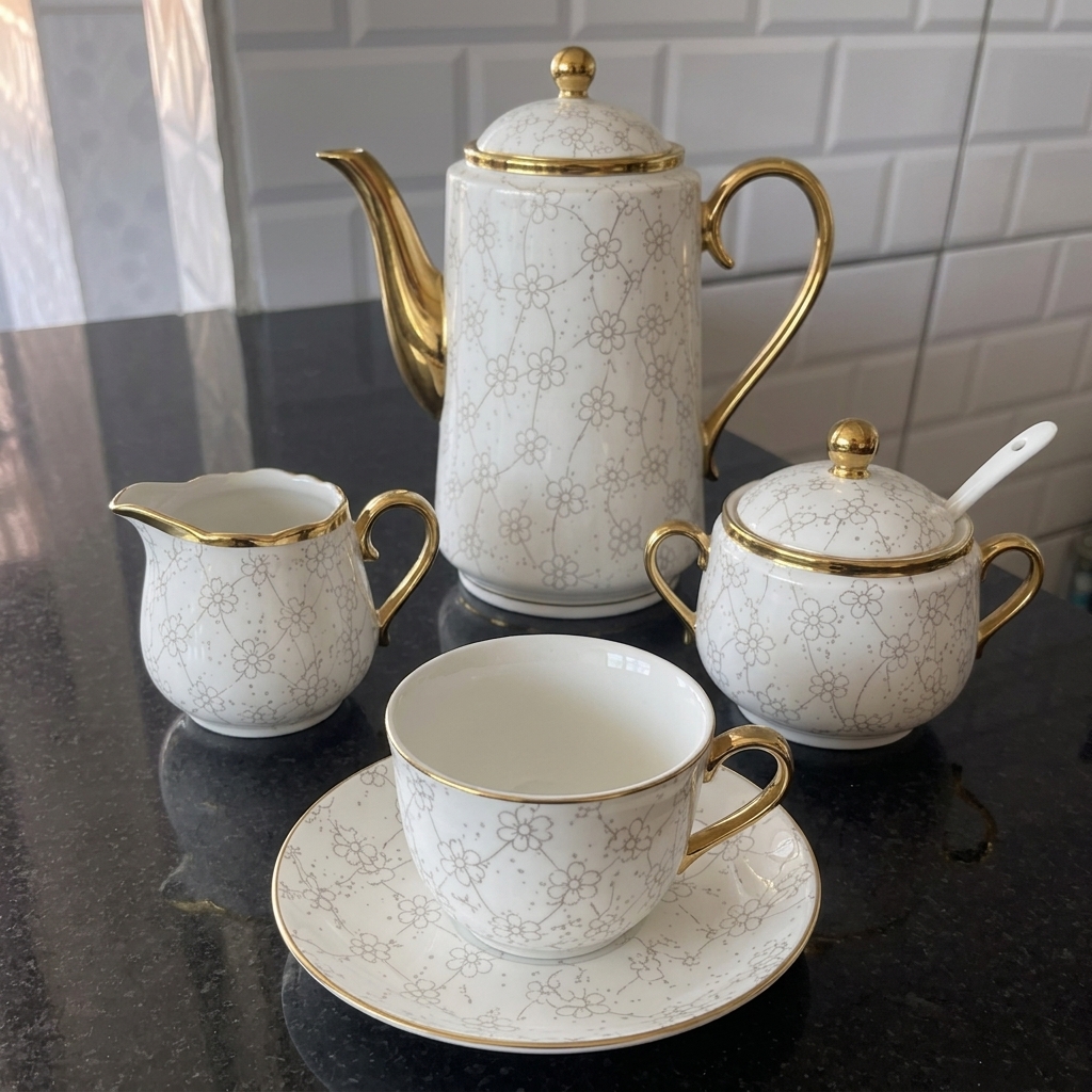 Foto do conjunto de porcelana enviada por Gabriela T.