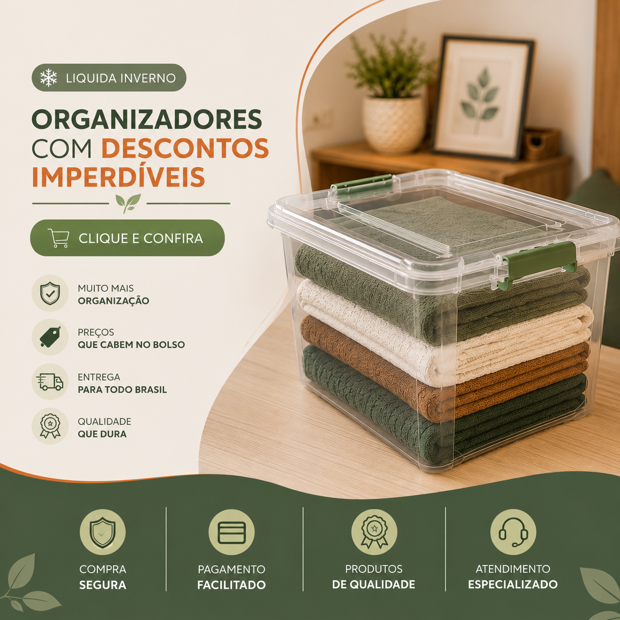 Organizadores com descontos imperdíveis na VivaLar