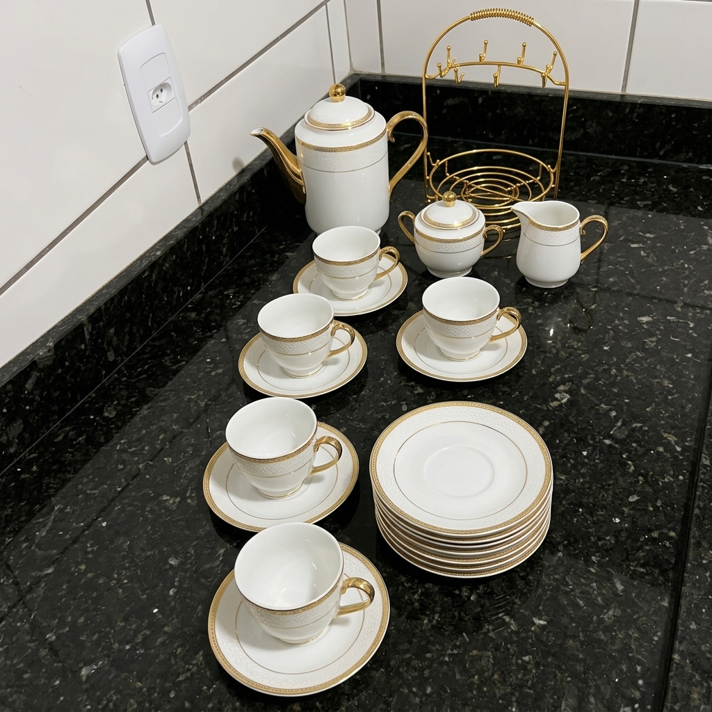 Foto do conjunto de porcelana enviada por Letícia F.