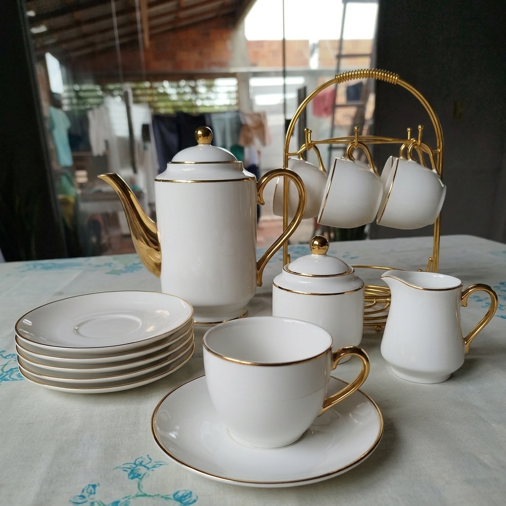 Foto do conjunto de porcelana enviada por Paula N.