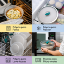 Kit 7 Potes Herméticos de Vidro VivaLar Fresh
