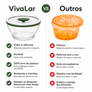 Kit 7 Potes Herméticos de Vidro VivaLar Fresh